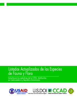 CITES Updated Fauna and Flora Species (Spanish)